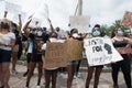 06 June 2020 - Newtown, Pennsylvania, USA - BLM, Black Lives Matter protest, after the murder of George Floyd in Minneapolis.