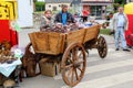 June, 2017, Odoev Russia: Folk Festival `Grandfather Filimon`s Tales` - a trade counter for the trade in handicrafts