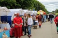 June, 2017, Odoev Russia: Folk Festival `Grandfather Filimon`s Tales` - trading rows