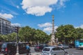 Chatelet fountain in downtown Paris