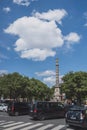 Chatelet fountain in downtown Paris