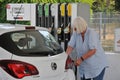 Totalenergies petrol station in Lorschost germany Royalty Free Stock Photo