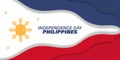 12 june, Philippines Independence Day. Card, banner, poster, background design. Vector illustration.