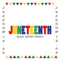 banner or vector for juneteenth