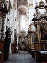 Interior of St. Giles Cathedral in Prague.