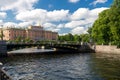 June 23, 2023 Russia, St. Petersburg, Mikhailovsky Castle on the banks of the Neva.