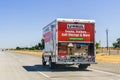 U-Haul van travelling on the interstate Royalty Free Stock Photo