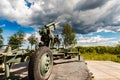 June 30, 2019. Saint-Petersburg. Memorial of the siege of Leningrad `Broken ring` on the Road of life on lake Ladoga. Russia Royalty Free Stock Photo