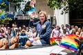 June 30, 2019 San Francisco / CA / USA - Kristin Beck, a transgender former US Navy SEAL, taking part at the SF Pride Parade on