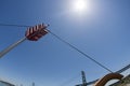 Public Sculpture titled Cupid`s Span created by Claes Oldenburg and Coosje van Bruggen in San Francisco Royalty Free Stock Photo