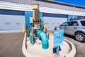 June 20, 2019 San Jose / CA / USA - Reverse osmosis feed pump at the Silicon Valley Advanced Water Purification Center located in