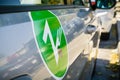 June 16, 2018 San Jose / CA / USA - Zipcar logo on one of the company`s rental cars; south San Francisco bay area