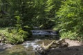 June 25, 2021 Shypit waterfall and its surroundings are a popular tourist attraction in Transcarpathia, Ukraine. Royalty Free Stock Photo