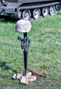 Symbolic fallen soldier memorial on display Royalty Free Stock Photo