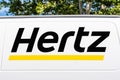 June 10, 2020 Sunnyvale / CA / USA - Hertz logo displayed on a van available for rent; The Hertz Corporation filed for bankruptcy