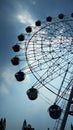 Photo 15 June 2019, Taman Legenda, TMII, East Jakarta, Indonesia, Low Angle perspective photo, Feris Wheel Royalty Free Stock Photo