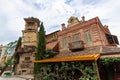 June 21, 2019 - Tbilisi, Georgia - The leaning clock tower in Old Town Tbilisi