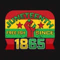 1865 June Teenth Celebrate Black History American Freedom Day Black History Month T-shirt Design