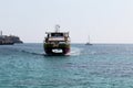 June 16th, 2017, Cala Marcal, Mallorca, Spain - Starfish sea adventure boat ride arriving