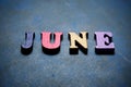 June word view Royalty Free Stock Photo