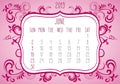 June year 2019 monthly calendar