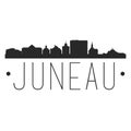 Juneau Alaska. City Skyline. Silhouette City. Design Vector. Famous Monuments. Royalty Free Stock Photo