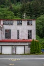 Abandoned fishery buildings in Juneau, Alaska