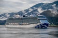 Cruise ship Discovery Princess arriving at Juneau