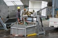 Juneau, Alaska: A worker at the Macaulay Salmon Hatchery Royalty Free Stock Photo