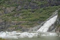 Juneau Mendenhall glacier waterfall