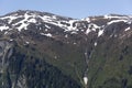 Juneau Mountain Peak With A Waterfall Royalty Free Stock Photo