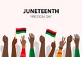 Juneteenth, African-American Independence Day, June 19. Day of freedom and emancipation