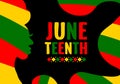 Juneteenth banner. African American holiday on June 19. Vector template for typography poster greeting card, postcard