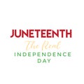 Juneteenth - Celebrate Freedom colorful vector typography