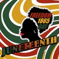 Juneteenth Day, African-American Independence Day, June 19. Day of freedom and emancipation Royalty Free Stock Photo