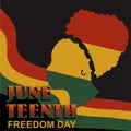 Juneteenth Day, African-American Independence Day, June 19. Day of freedom and emancipation Royalty Free Stock Photo