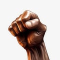 Juneteenth fist hand isolated on white background. Freedom Day, Emancipation Day, or Black Independence Day. Generative