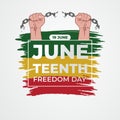 Juneteenth Free-ish Since June 19, 1865. Fist raise up chain breaking.