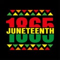 Juneteenth Free-ish Since June 19, 1865. Freeish Design of Banner. Black Lives Matter. Vector logo Illustration