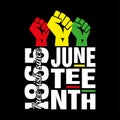 Juneteenth Free-ish Since June 19, 1865. Freeish Design of Banner. Black Lives Matter. Vector logo Illustration