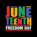 Juneteenth Free-ish Since June 19, 1865. Freeish Design of Banner. Black Lives Matter. Vector logo Illustration