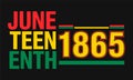 Juneteenth 1865 Freedom Celebration Vector Royalty Free Stock Photo