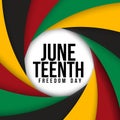 Juneteenth Freedom Day. African-American Independence Day Celebration on June 19