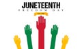 Juneteenth Freedom Day. African-American Independence Day Celebration on June 19