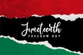 Juneteenth Freedom Day. African-American Independence Day Celebration on June 19