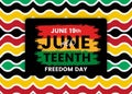 Juneteenth Freedom Day. African-American Independence Day Celebration