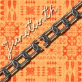 Juneteenth, Freedom Day. African-American Independence Day, June 19. Broken chain. Background - African ornaments. Orange