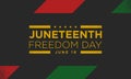 Juneteenth Freedom Day Background Design. Vector Illustration