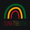 Juneteenth freedom day celebration abstract banner Royalty Free Stock Photo