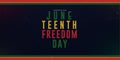 Juneteenth Freedom Day celebration concept. Poster and banner design vector illustration. Royalty Free Stock Photo